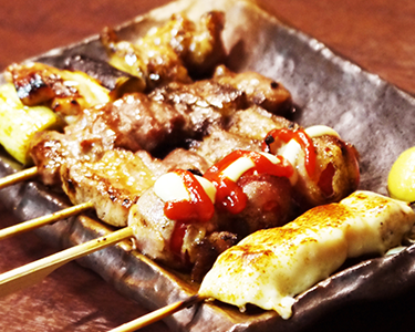 炭火串焼き5本盛